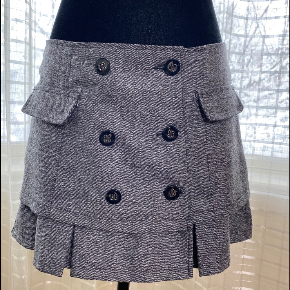 COSTA BLANCO FRONT BUTTON MINI SKIRT